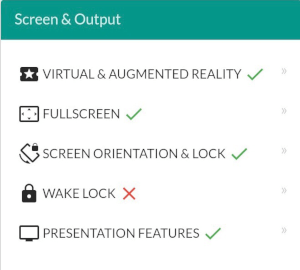 Mobile app vs mobile website: Android Chrome screen and output