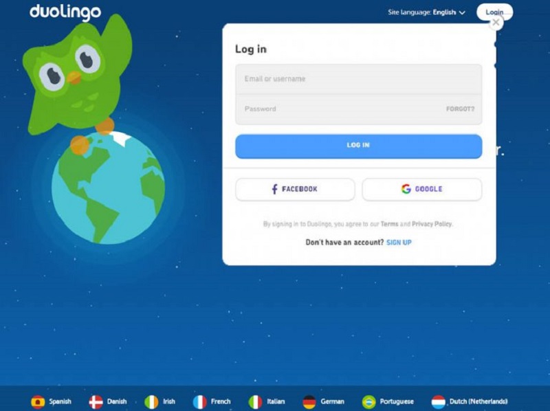 duolingo source code signin
