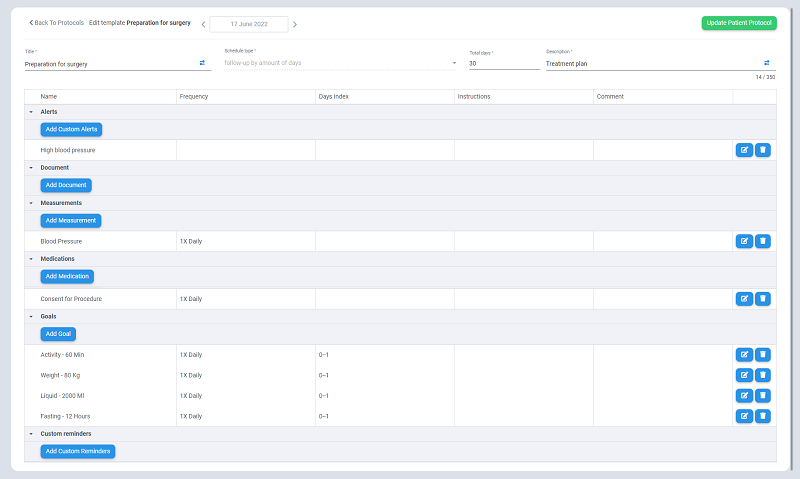 An example of automated treatment plan scheduling